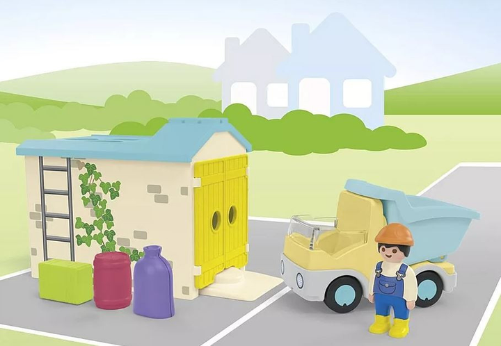 Іграшка для малюків Playmobil Junior Вантажівка з гаражем з функцією сортувальника 71686 (4008789716866) - зображення 6