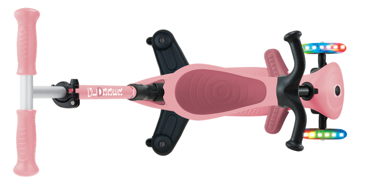 Дитячий самокат 3в1 з сидінням та додатковими колесами Globber Go Up Active Lights 360 пастельно-рожевий (749-310) - изображение 8