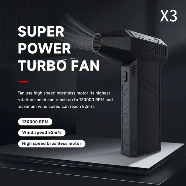 Ручной портативный турбовентилятор компрессор X3 Violent Blower - изображение 5
