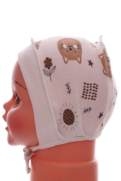 Чепчик на завязках интерлок Babykroha кошечка с цветочками белый 0м+ (53604) - Фото 2 Чепчик на завязках интерлок Babykroha кошечка с цветочками белый 0м+ (53604) - изображение 2
