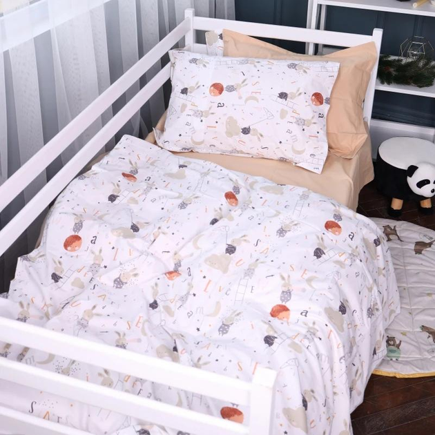 Акція на Підковдра MirSon Line Kids 06 Rabbit Alphabet Двоспальна 175х210 см Поплін від Rozetka