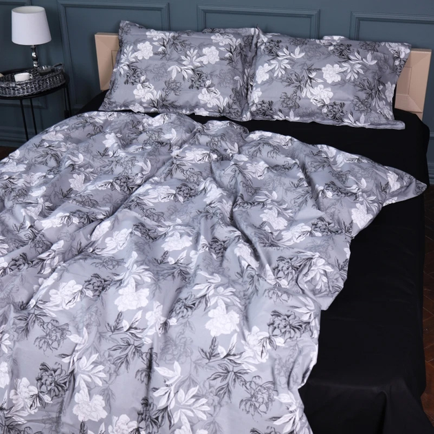 Простирадло на резинці MirSon 200x200+25 см 00-8 Black Flowers поплін від Rozetka на платформі USKIDKA Акція на Простирадло на резинці MirSon 200x200+25 см 00-8 Black Flowers поплін від Rozetka