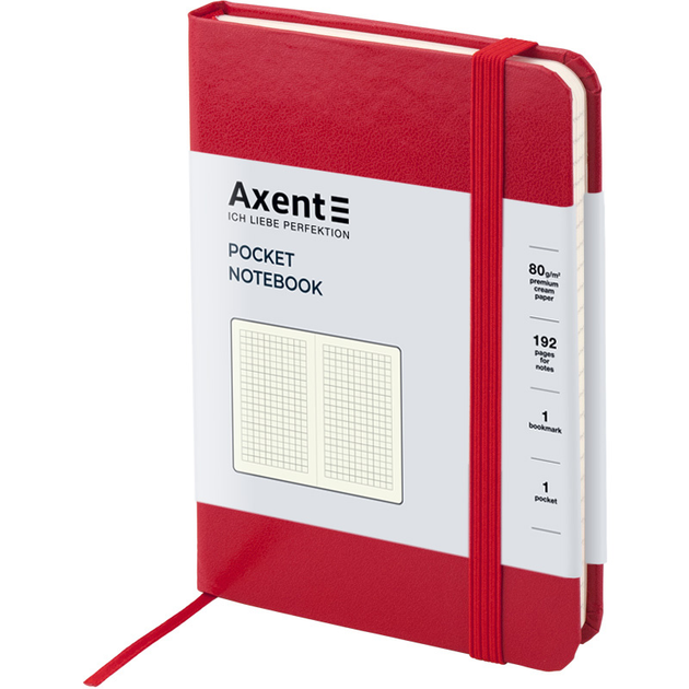 Книга записна Axent Partner А6 96 аркушів, клітинка, тверда обкладинка, червона 8301-03-A 4250266280128 - Фото 1 Книга записна Axent Partner А6 96 аркушів, клітинка, тверда обкладинка, червона 8301-03-A 4250266280128 - зображення 1