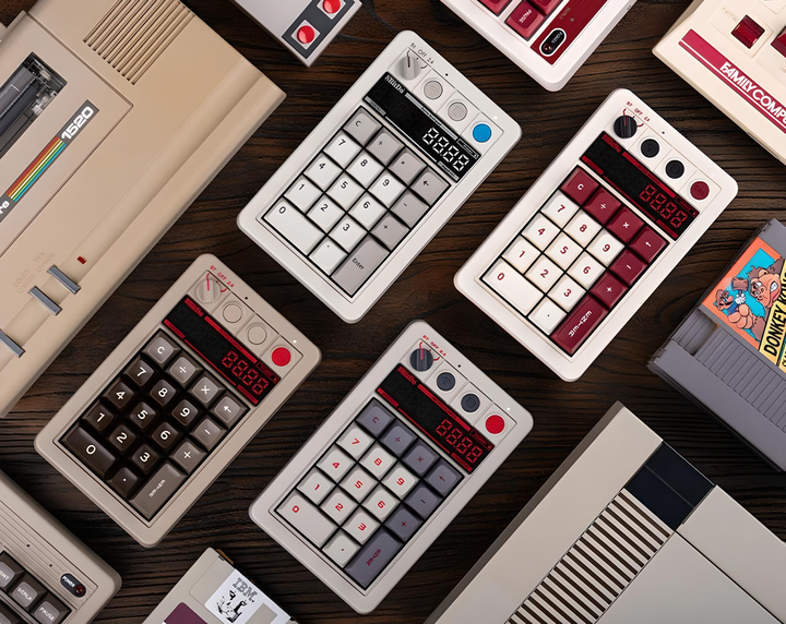 Механическая цифровая клавиатура 8BitDo Retro 18 с комбинированным подключением, дисплеем, калькулятором, C64 - Фото 7 Механическая цифровая клавиатура 8BitDo Retro 18 с комбинированным подключением, дисплеем, калькулятором, C64 - изображение 7