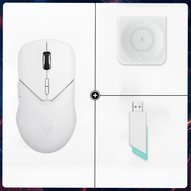 Игровая мышь Rapoo VT9PRO с комбинированным подключением, 26000 DPI, white +4K донгл V2M +беспроводной модуль - изображение 2
