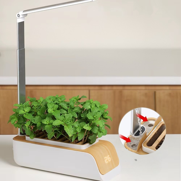 Гроубокс гидропонная установка Smart с LED подсветкой для домашнего выращивания сада, рассады, зелени и макрозелени мощность 10 Вт посадочных мест 9 smart garden_1 - изображение 6
