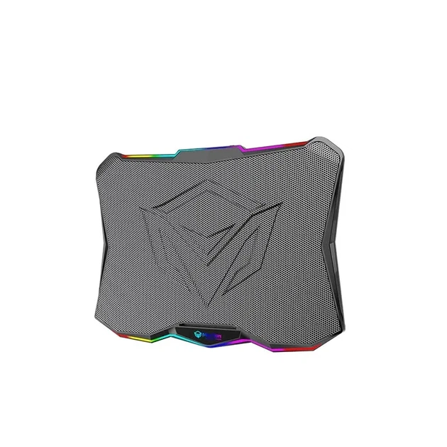 Подставка для ноутбука с охлаждением MEETION Gaming Cooling Pad CP4040 с подсветкой RGB |9-17", 2USB| Черный - изображение 3