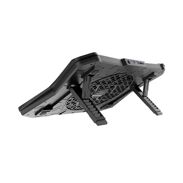 Подставка для ноутбука с охлаждением MEETION Gaming Cooling Pad CP4040 с подсветкой RGB |9-17", 2USB| Черный - изображение 7