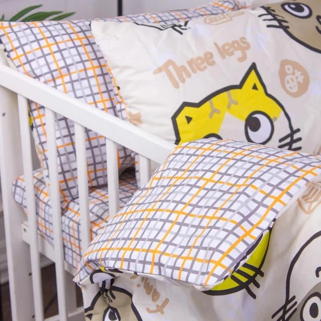 Простынь MirSon Бязь Kids Time 18-0007 Cool Cat 110х160 см (2200007002337) - изображение 5