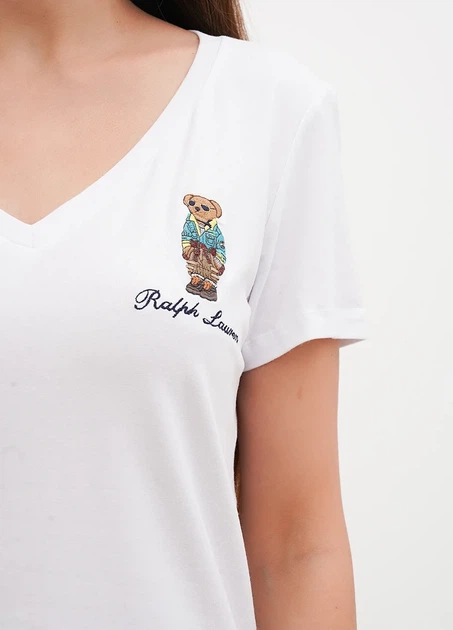 Футболка женская Ralph Lauren Bear B-5182WT M - Фото 3 Футболка женская Ralph Lauren Bear B-5182WT M - изображение 3