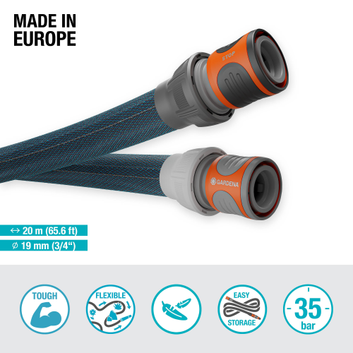 Шланг текстильний Gardena Liano Xtreme 19 мм (3/4") 20 м (18480-20.000.00) - зображення 11