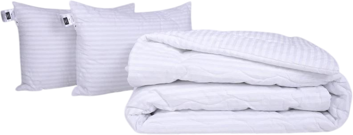 Набір MirSon №1153 Сolor Fun Line Ковдра зимова Полуторна 155х215 см 17-0605 Stripe White з евкаліптовим волокном + Дві подушки 50x70 см від Rozetka на платформі USKIDKA Акція на Набір MirSon №1153 Сolor Fun Line Ковдра зимова Полуторна 155х215 см 17-0605 Stripe White з евкаліптовим волокном + Дві подушки 50x70 см від Rozetka