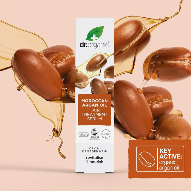 Сироватка для волосся Dr.Organic Moroccan Argan Oil для сухого волосся 100 мл (5060176674769) - зображення 3