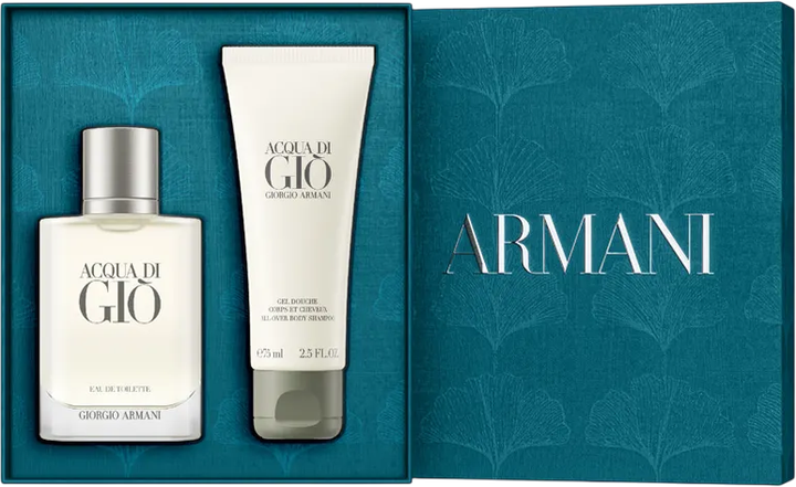 Набір для чоловіків Giorgio Armani Aqua Di Gio Туалетна вода 50 мл + Гель для душу 75 мл (3614274437140) - зображення 3