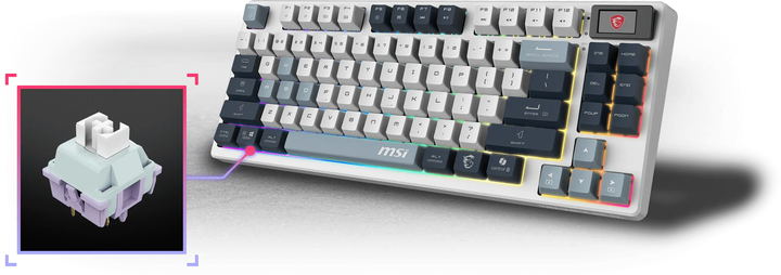 Клавиатура беспроводная MSI Forge GK600 TKL W SKY UA KTT HiFi