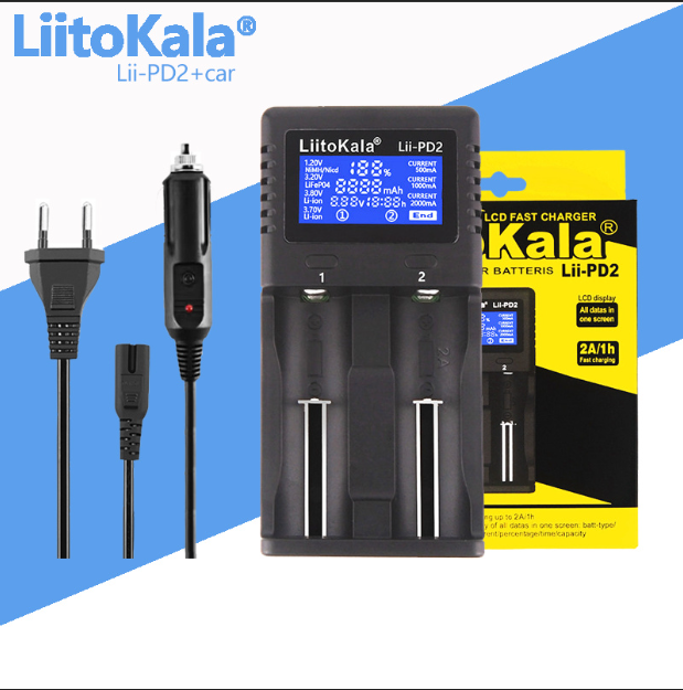 Зарядное устройство для аккумуляторных батареек LiitoKala Lii-PD2 (Lii-PD2+car) - Фото 9 Зарядное устройство для аккумуляторных батареек LiitoKala Lii-PD2 (Lii-PD2+car) - изображение 9