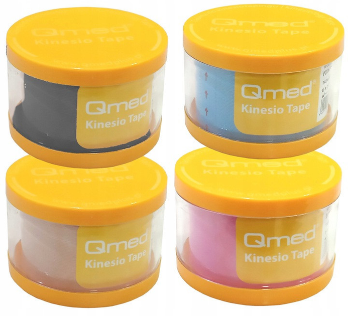 Кінезіо тейп Kinesio Tape, рожевий Qmed Рожевий 000311008 - зображення 2
