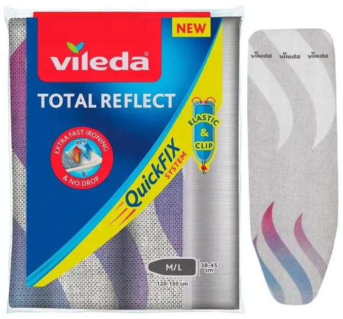 Pokrowiec na deskę do prasowania Vileda Total Reflect M/L 130x45 cm (4023103207424) - obraz 2