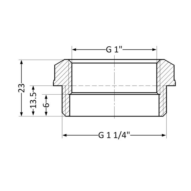 Футорка SD Plus 1 1/4"х1" ЗВ SD4233225 - зображення 2