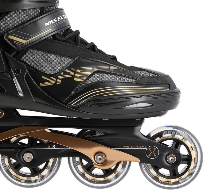 Ролики Nils Extreme NA2150 Чорно-Золоті роз.39 (5907695593334) - зображення 5