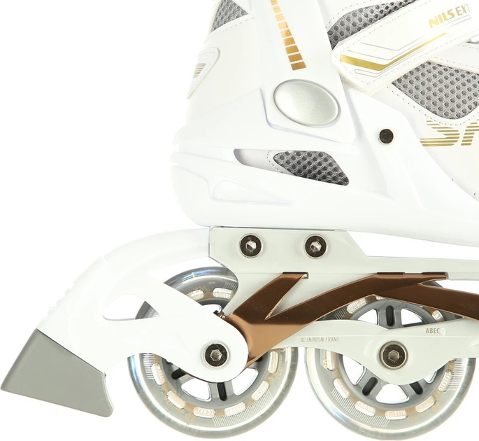 Ролики Nils Extreme NA2150 Біло-Золоті роз. 42 (5907695596847) - зображення 4