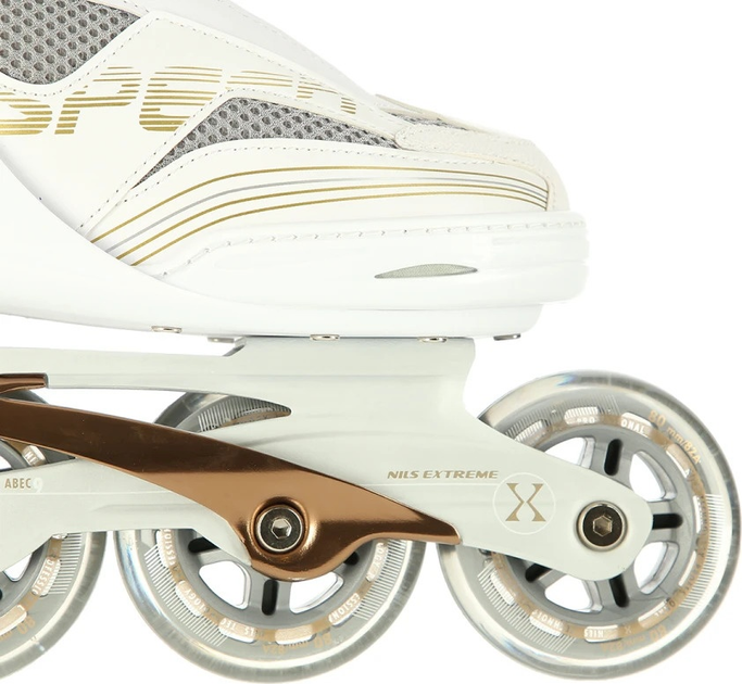 Ролики Nils Extreme NA2150 Біло-Золоті роз. 42 (5907695596847) - зображення 5