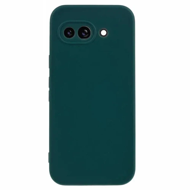 Силиконовый чехол для Google Pixel 9a (с микрофиброй внутри) Темно-зелёный - изображение 5