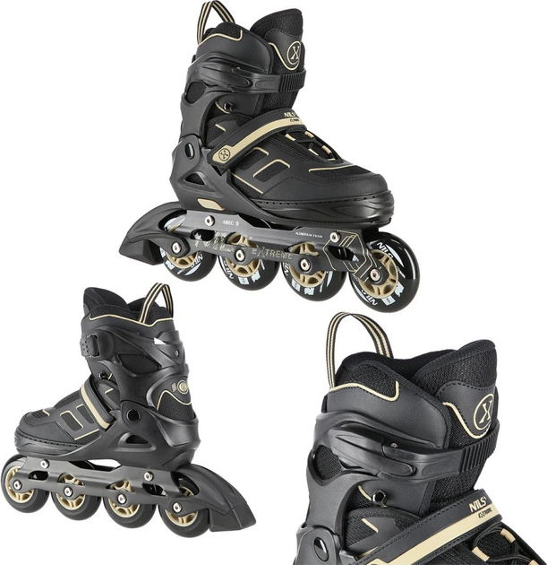 Łyżworolki Nils Extreme NA14174 Czarno-Beżowe roz. M (35-38) (5907695535198) - obraz 4