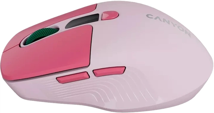 Mysz Canyon MW-26 LCD Silent Wireless/Bluetooth Pink (CNS-CMSW26P) - obraz 3