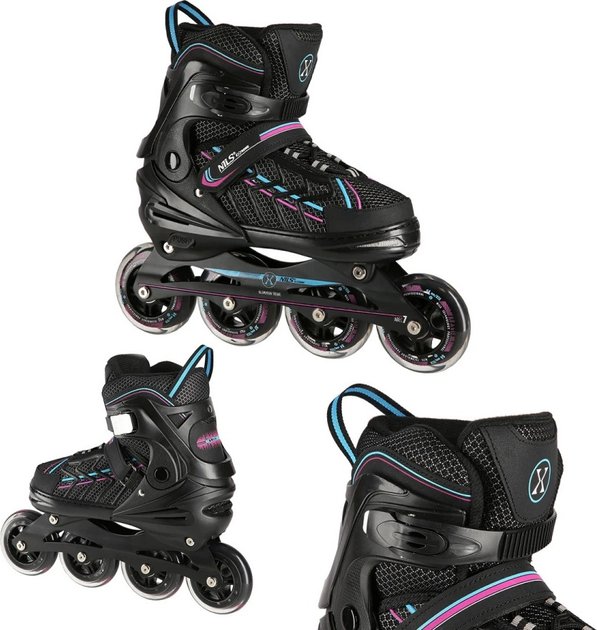Ролики Nils Extreme NA1128 Чорно-Фіолетові роз. M (35-38) (5907695595031) - зображення 4