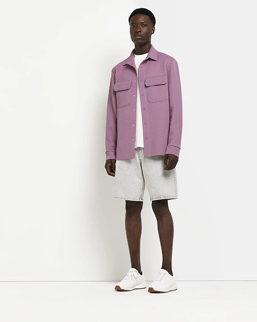 Сорочка River Island блідо-фіолетовий EYSCM470 M - изображение 4