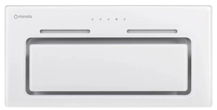 Витяжка вбудована Minola HBI 6873 WH GLASS 1200 LED Line (1200 м3/год, 3 швидк., сенсорне кер.) 282255 - Фото 1 Витяжка вбудована Minola HBI 6873 WH GLASS 1200 LED Line (1200 м3/год, 3 швидк., сенсорне кер.) 282255 - изображение 1