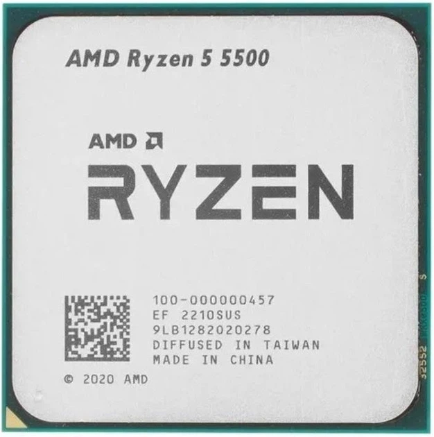Процессор AMD AM4 Ryzen 5 5500 (4.2GHz 6 Core 12 Thread 16Mb) Tray - Фото 1 Процессор AMD AM4 Ryzen 5 5500 (4.2GHz 6 Core 12 Thread 16Mb) Tray - изображение 1