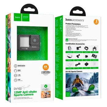 Экшн-камера Hoco DV102 4K Wi-Fi с защитой от тряски, съемкой 120fps и водонепроницаемым боксом (DV102) - Фото 6 Экшн-камера Hoco DV102 4K Wi-Fi с защитой от тряски, съемкой 120fps и водонепроницаемым боксом (DV102) - изображение 6