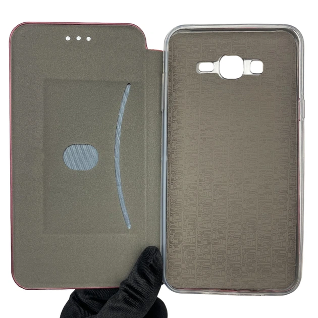 Чехол-книжка для Samsung Galaxy J7 Neo 2017 SM-J701 с подставкой бордовая - Фото 3 Чехол-книжка для Samsung Galaxy J7 Neo 2017 SM-J701 с подставкой бордовая - изображение 3