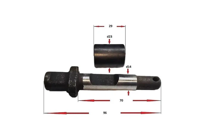 Палец на отбойный молоток Титан d14x96.5 фиксатор инструмента стопор - изображение 2