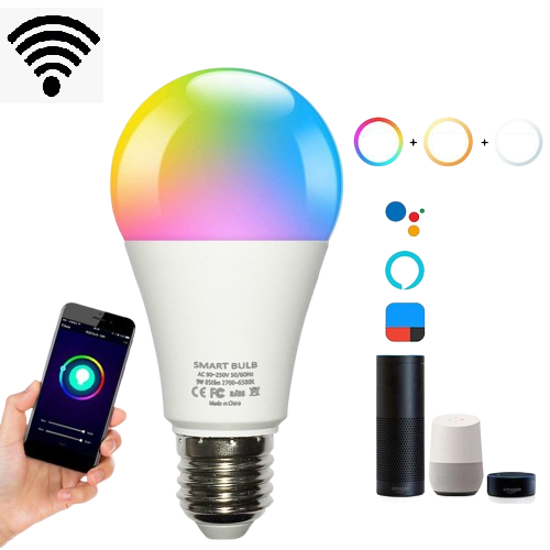 Умная лампочка LED Tuya WiFi Bluetooth управление через приложение 9W - Фото 2 Умная лампочка LED Tuya WiFi Bluetooth управление через приложение 9W - изображение 2