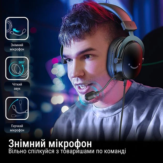 Навушники ігрові Fifine H9 Black - зображення 5