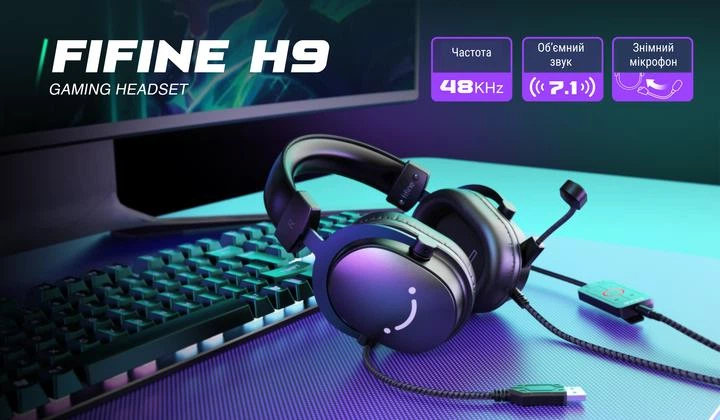 Навушники ігрові Fifine H9 Black - зображення 10
