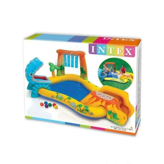 Надувной игровой центр Intex 57444 Бассейн с горкой для детей - изображение 11
