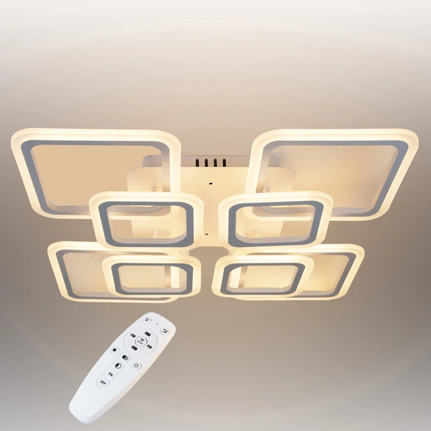 Потолочная LED люстра, светильник светодиодный белый Sunlight 6325/4+4S - Фото 1 Потолочная LED люстра, светильник светодиодный белый Sunlight 6325/4+4S - изображение 1