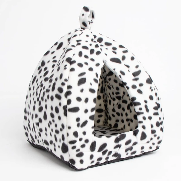 Домик для животных Pet Hut мягкий для собак и котов 40х35х35 см с флисовой подушкой для комфортного отдыха и путешествий - изображение 4