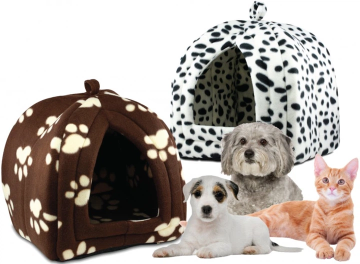 Домик для животных Pet Hut мягкий для собак и котов 40х35х35 см с флисовой подушкой для комфортного отдыха и путешествий - изображение 5