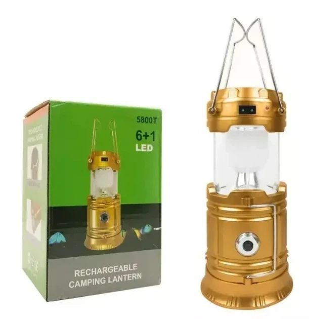 Фонарь аккумуляторный Желтый 6+1 LED 5800T (SN9QI5787) - изображение 3