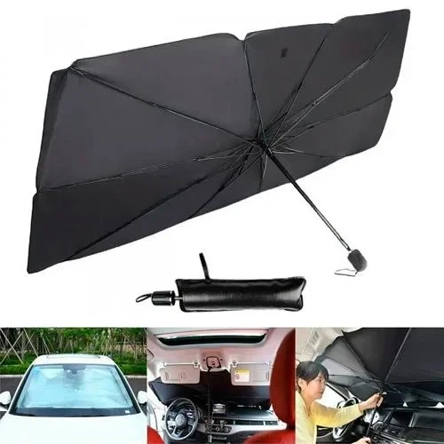 Зонт Автомобильный SunShield солнцезащитный для лобового стекла от солнца и снега - изображение 3