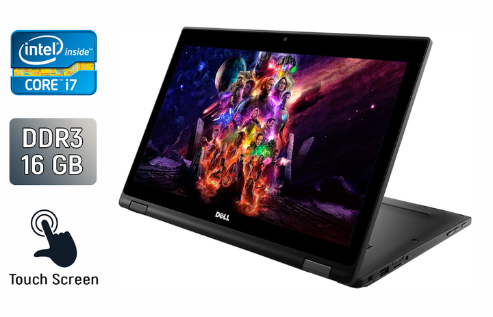 Нетбук-трансформер Dell Latitude 5289 / 12.5" (1920x1080) IPS Touch / Intel Core i7-7600U (2 (4) ядра по 2.8 - 3.9 GHz) / 16 GB DDR3 / 480 GB SSD / Intel HD Graphics 620 / WebCam / HDMI / Windows 10 б/у - Фото 1 Нетбук-трансформер Dell Latitude 5289 / 12.5" (1920x1080) IPS Touch / Intel Core i7-7600U (2 (4) ядра по 2.8 - 3.9 GHz) / 16 GB DDR3 / 480 GB SSD / Intel HD Graphics 620 / WebCam / HDMI / Windows 10 б/у - изображение 1