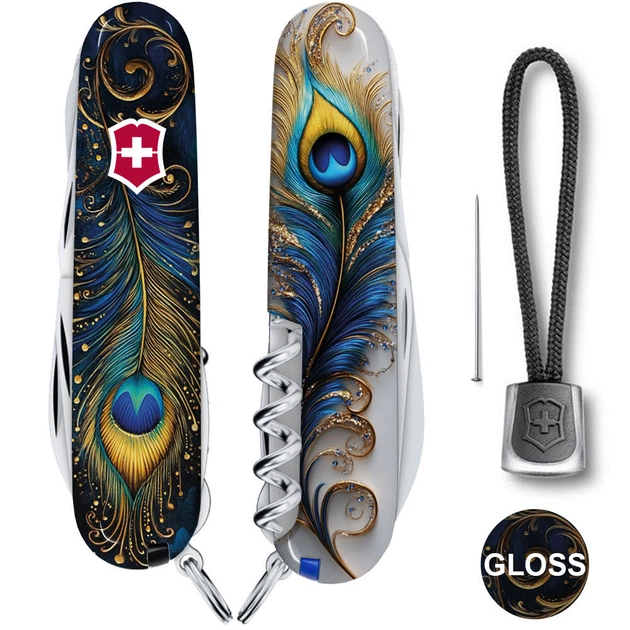 Складной нож Victorinox HUNTSMAN DESIGN Удивительное перо 1.3713.3.R2120pk - изображение 3