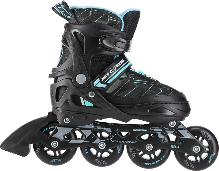 Łyżworolki Nils Extreme NA11002 Czarno-Niebieskie roz. M (35-38) (5907695543308) - obraz 4