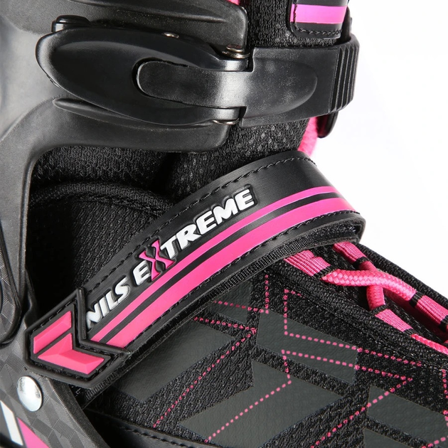 Łyżworolki Nils Extreme NA11002 Czarno-Różowe roz. M (35-38) (5907695543360) - obraz 8