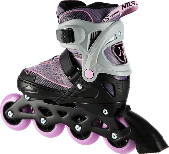 Łyżworolki Nils Extreme NA11008 Szaro-Fioletowe roz. L (39-42) (5907695523676) - obraz 3